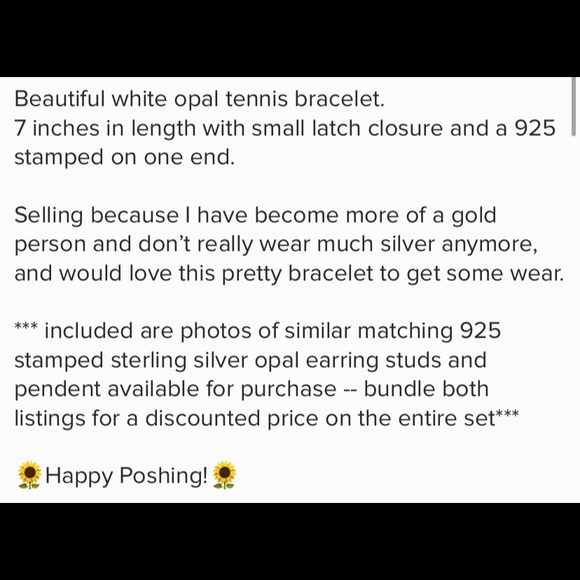 Opal 925 Silver Tennis Bracelet - Picture 8 of 8